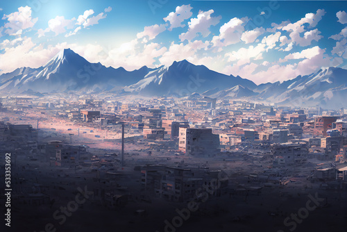 View on the city of Kabul Afghanistan , style U1 1 photo