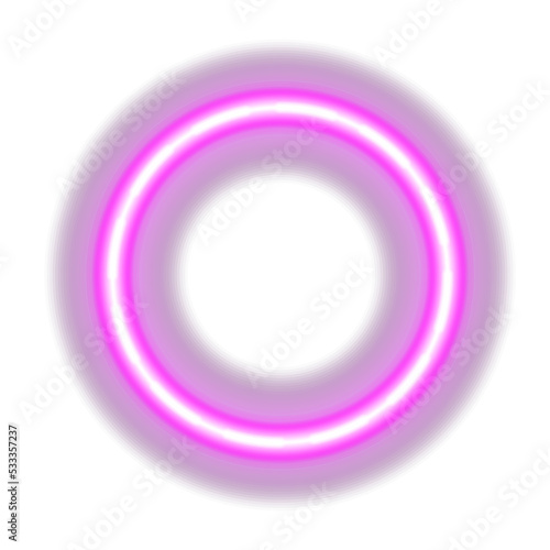 Neon frame, vibrant colored glowing neon frame with transparent background