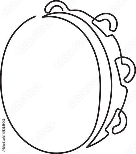 tambourine musical instrument music minimal outline art