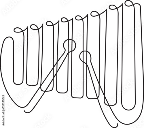 xylophone musical instrument music minimal outline art