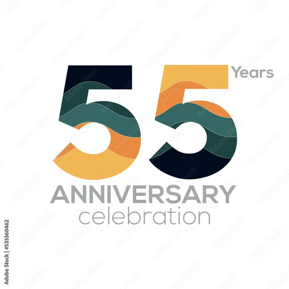 55th Anniversary Logo Design, Number 89 Icon Vector Template.Minimalist Color Palettes 55th Anniversary Logo Design, Number 89 Icon Vector Template.Minimalist Color Palettes