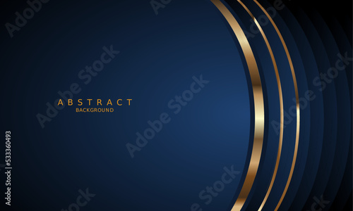 dark blue luxury premium background and gold line.