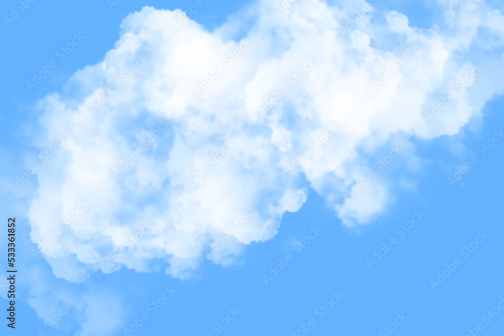 Fototapeta premium White Cloud Texture with Blue sky Background 