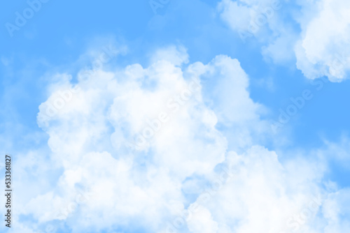 Photography White Cloud Texture with Blue sky Background