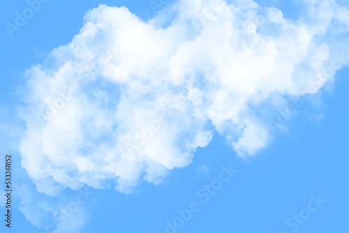 White Cloud Texture with Blue sky Background 
