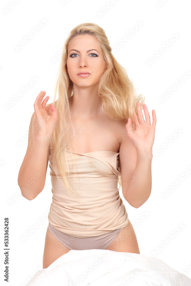 young woman on bed young woman on bed