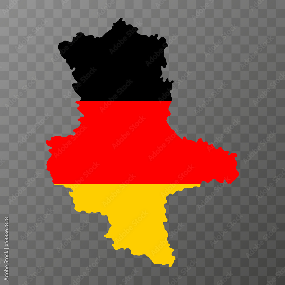 Fototapeta premium Saxony Anhalt state map. Vector illustration.