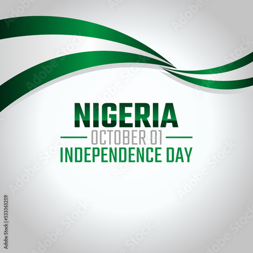 vector graphic of Nigeria independence day good for Nigeria independence day celebration. flat design. flyer design.flat illustration.