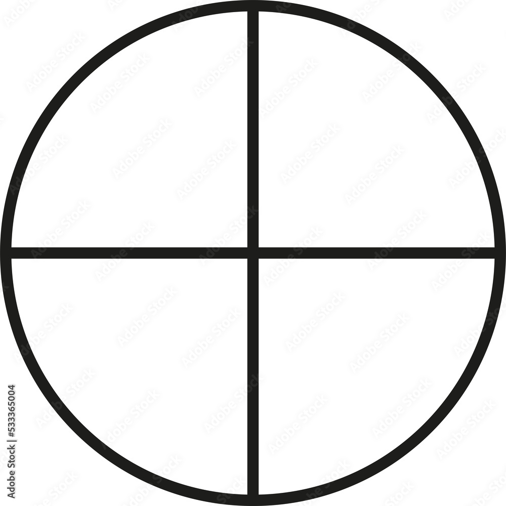 Pie chart, diagram. Black outlined circle divided in four parts, into quarters. Isolated png illustration, transparent background. Asset for overlay, montage, collage, presentation. Business concept. Pie chart, diagram. Black outlined circle divided in four parts, into quarters. Isolated png illustration, transparent background. Asset for overlay, montage, collage, presentation. Business concept.