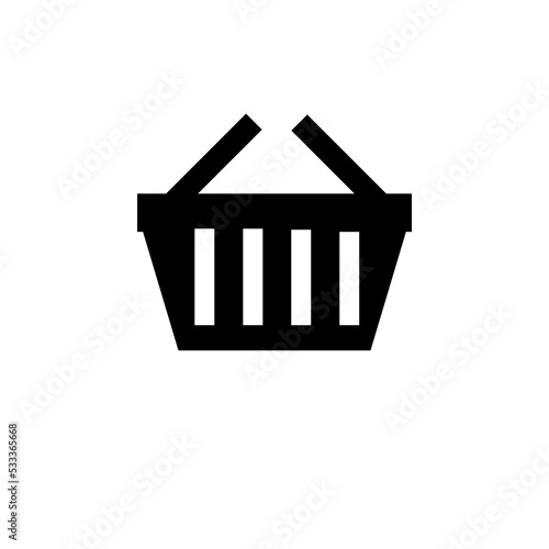 shopping basket icon on white background