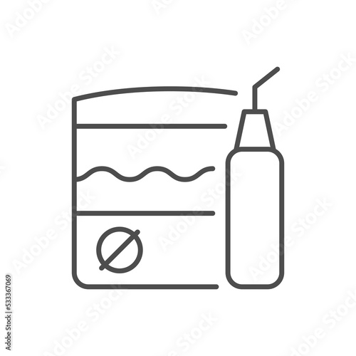 Dental irrigator line outline icon