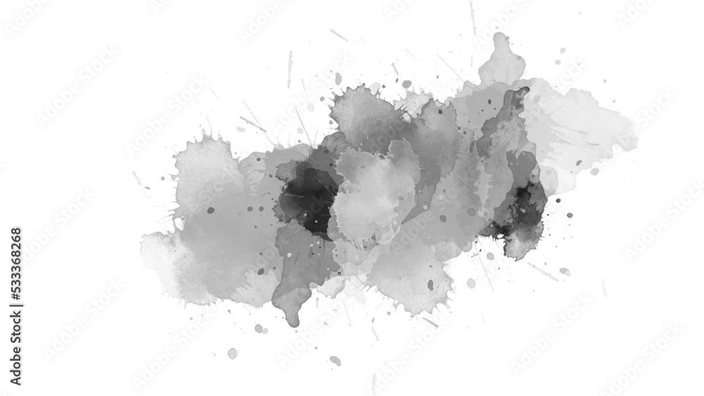 Ink brush stroke transition. Ink splash. Abstract ink brush blot, splat, fluid art, overlay, alpha matte composition, spreading brush stroke. ink transition splatter composting animation. Ink brush stroke transition. Ink splash. Abstract ink brush blot, splat, fluid art, overlay, alpha matte composition, spreading brush stroke. ink transition splatter composting animation.