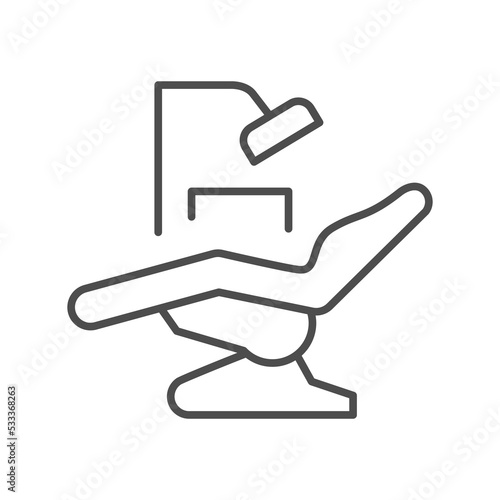 Dental chair line outline icon
