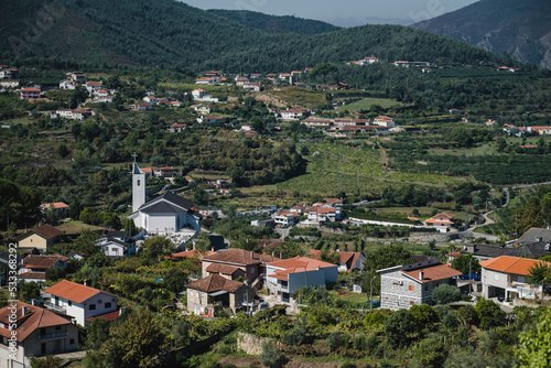 View of the village in the hills of the Douro Valley, Porto, Portugal.