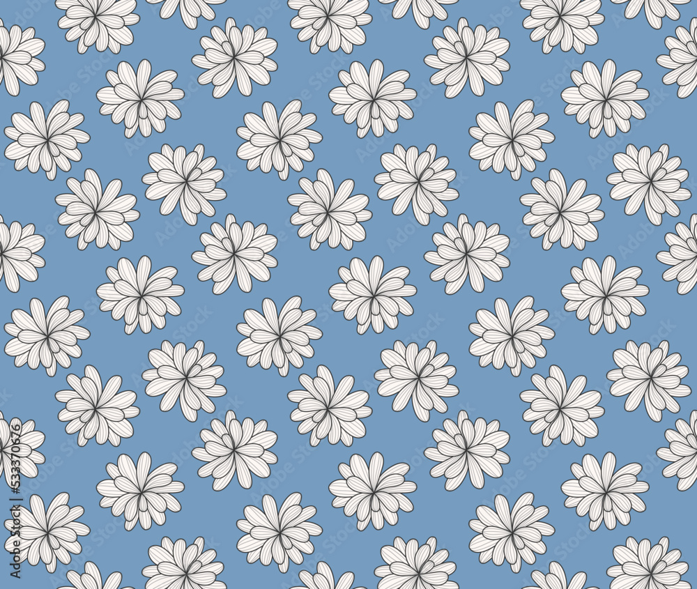 Japanese Soft Flower Vector Seamless Pattern Japanese Soft Flower Vector Seamless Pattern