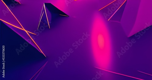 Abstract blue and purple dynamic background. Futuristic vivd neon swirl lines. Light effect. photo