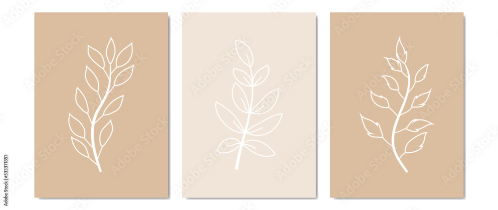 Set for wall art from minimalistic prints for printing, in a botanical style. Wall art for decor. Hand drawn vector design elements. Set for wall art from minimalistic prints for printing, in a botanical style. Wall art for decor. Hand drawn vector design elements.