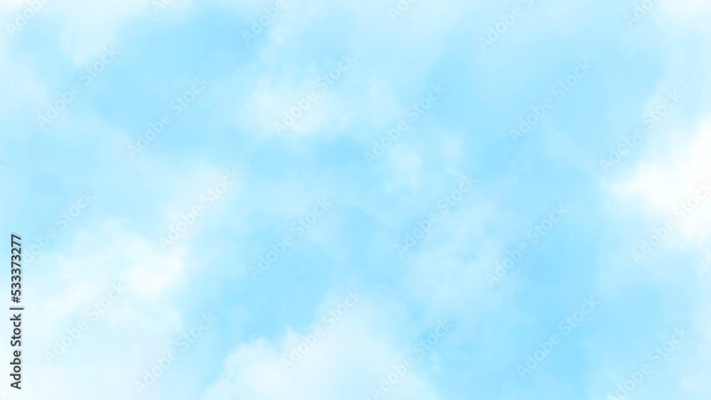 Beautiful blue and white sky background textures. Blue sky background and white clouds soft focus, and copy space.