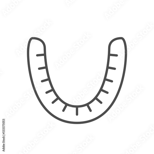 Dental cap line outline icon