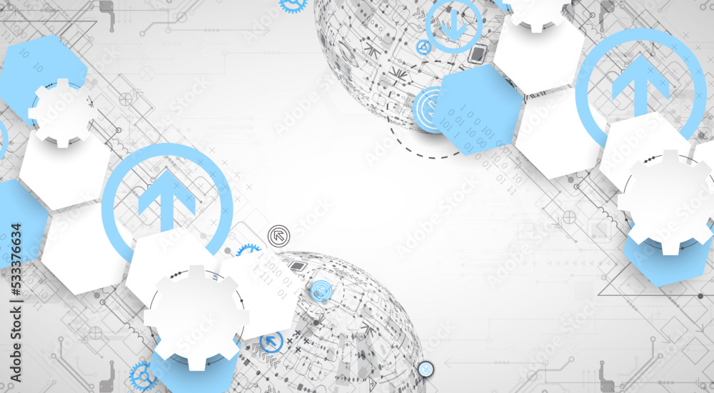 Obraz premium Abstract technology half - sphere background. Global network concept.Abstract technology sphere background. Global network concept.