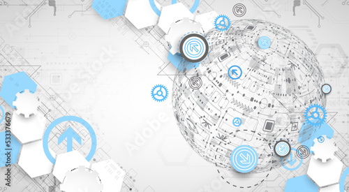 Abstract technology half -  sphere background. Global network concept.Abstract technology  sphere background. Global network concept.
