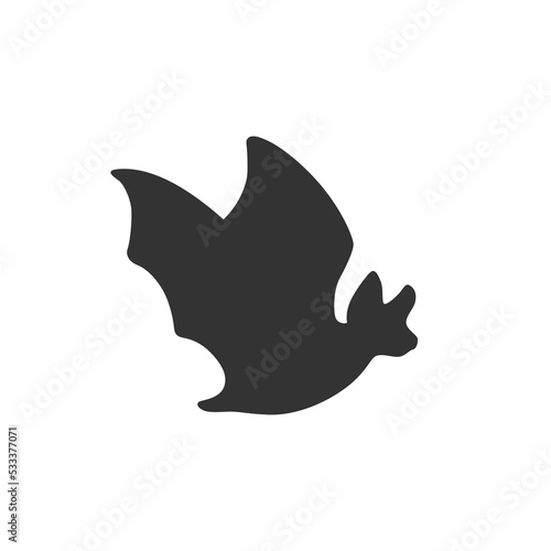 Halloween bat silhouette. Halloween decor. Vector illustration