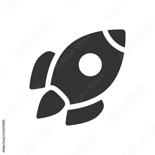 Fototapeta Naklejka Na Ścianę i Meble -  Rocket icon. Space ship line and colorful illustration. Start and launch logo. Future spaceship sign in png flat style.