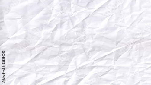 White crumpled paper texture background. Crumpled paper ball isolated on white with clipping path. abstract background of crumpled white paper