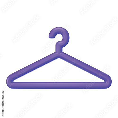 Cloth hanger 3d rendering isometric icon.