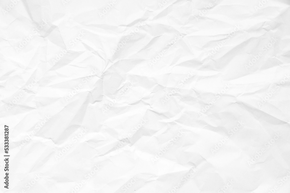 Grunge wrinkled white color paper textured background