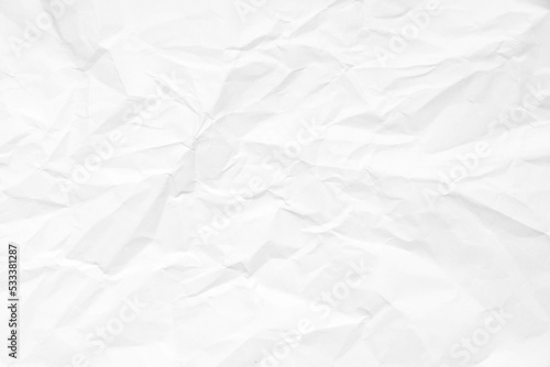 Fototapeta Naklejka Na Ścianę i Meble -  Grunge wrinkled white color paper textured background
