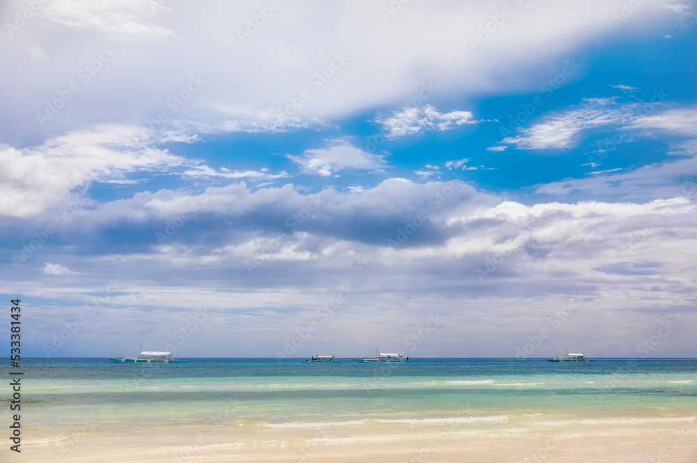 Fototapeta premium From Beautiful Dumaluan Beach on Panglao Island, Bohol, Philippines