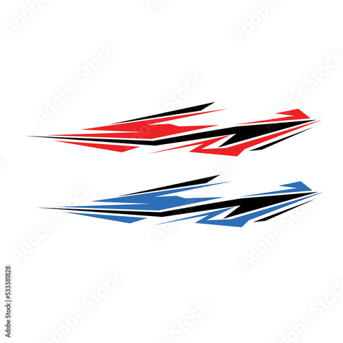 car body wrapping sticker design vector