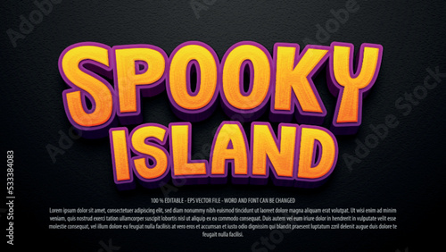 Spooky Island 3d fun style editable text effect