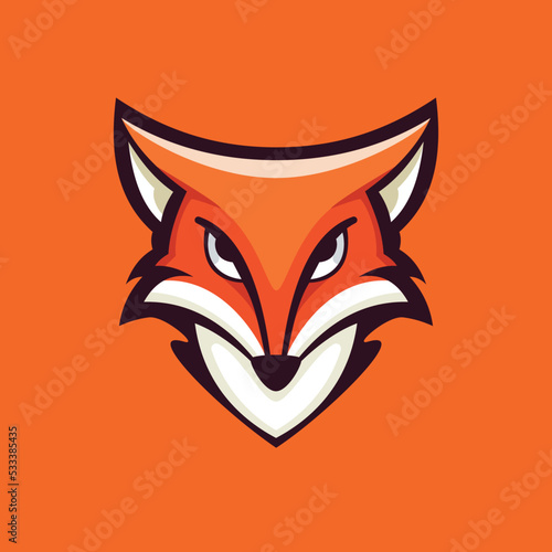 Creative Fox Head Vector Brand Logo Illustration Colorful Style. Clean Vector Style Design. Concept Art.
