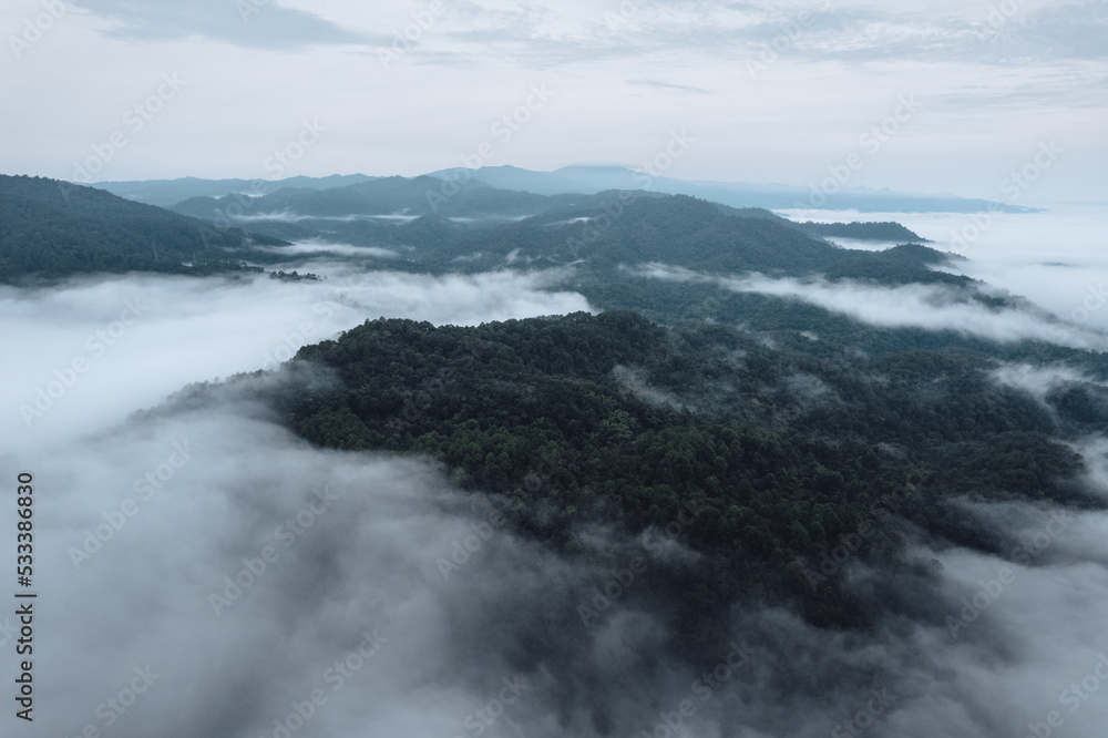 fog and mountains in the morning fog and mountains in the morning