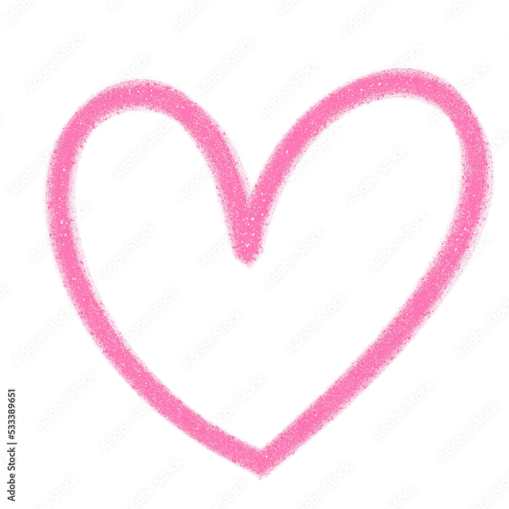 Pink Heart Glitter Illustration