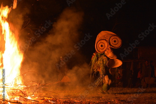 fire dance, Papua New Guinea, ritual, mask