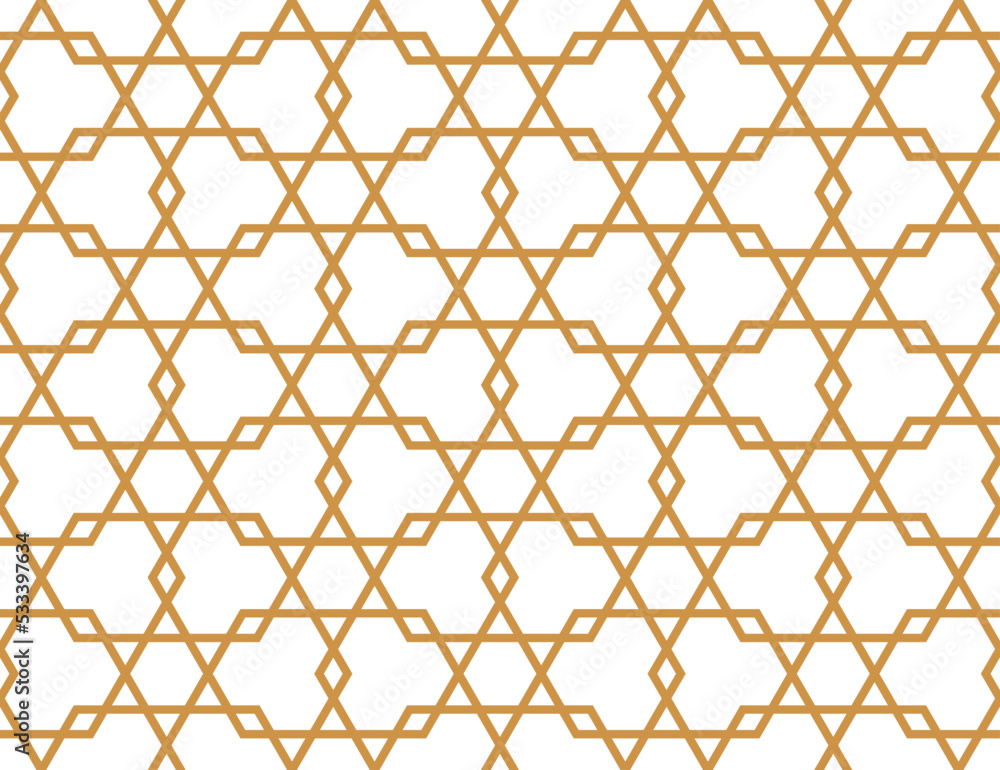 The geometric pattern with lines. Seamless vector background. White and gold texture. Graphic modern pattern. Simple lattice graphic design The geometric pattern with lines. Seamless vector background. White and gold texture. Graphic modern pattern. Simple lattice graphic design