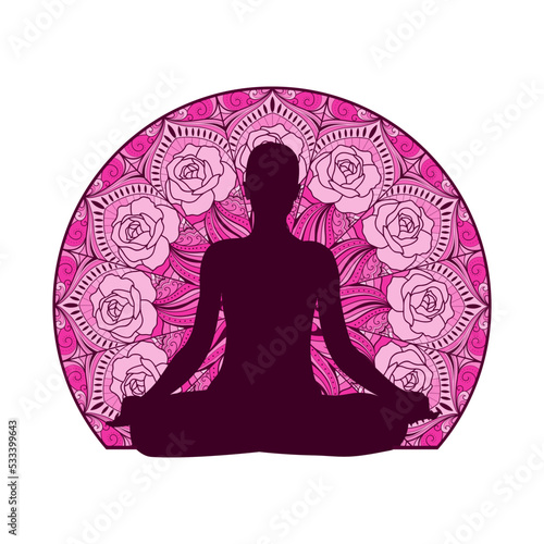 Mandala, spiritual symbol round ornament
