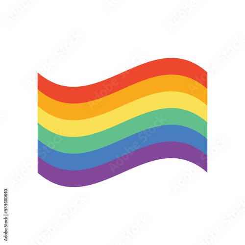 Lgbt rainbow waving flag vector. Homosexual gender equality symbol.