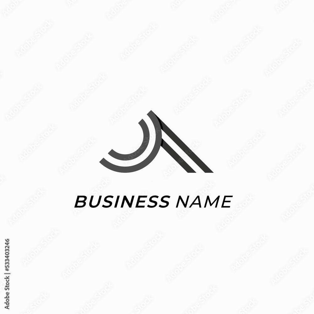design logo creative letter A and triangle Stock Vector | Adobe Stock