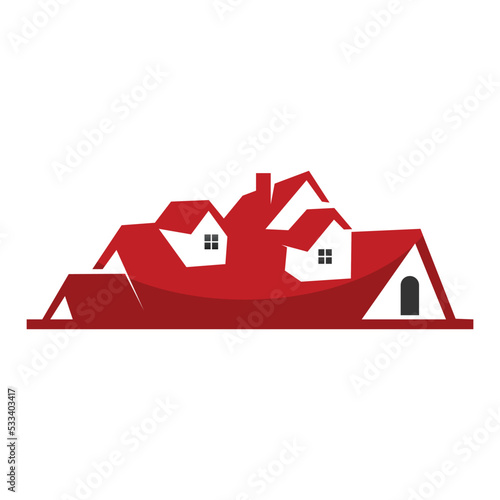 real estate rooftop home logo