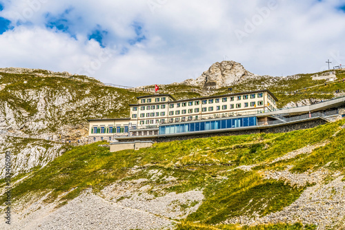 Fotografie Hotel Summit Observation Point Climbing Mount Pilatus Lucerne Switzerland