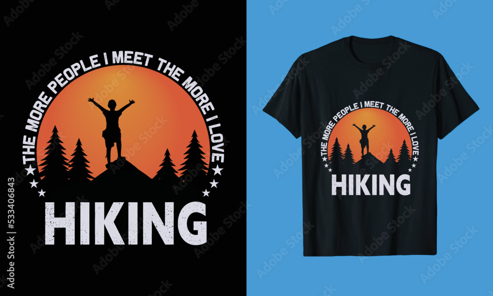 Hiking t shirt design, Hiking t-shirt design template