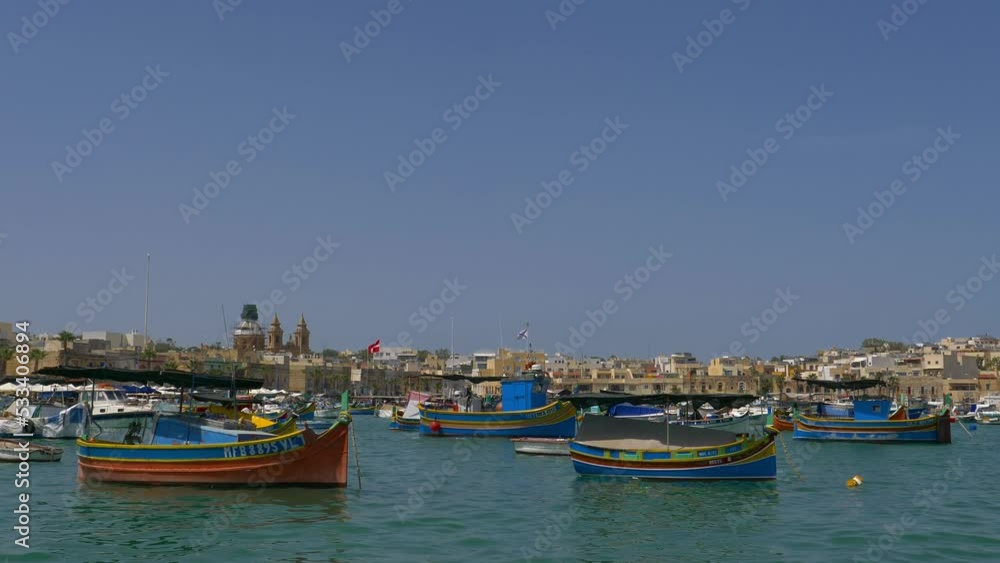 Small Boats In The Harbour At Marsaxlokk Malta Small Boats In The Harbour At Marsaxlokk Malta