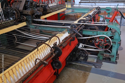 Textile factory loom machine