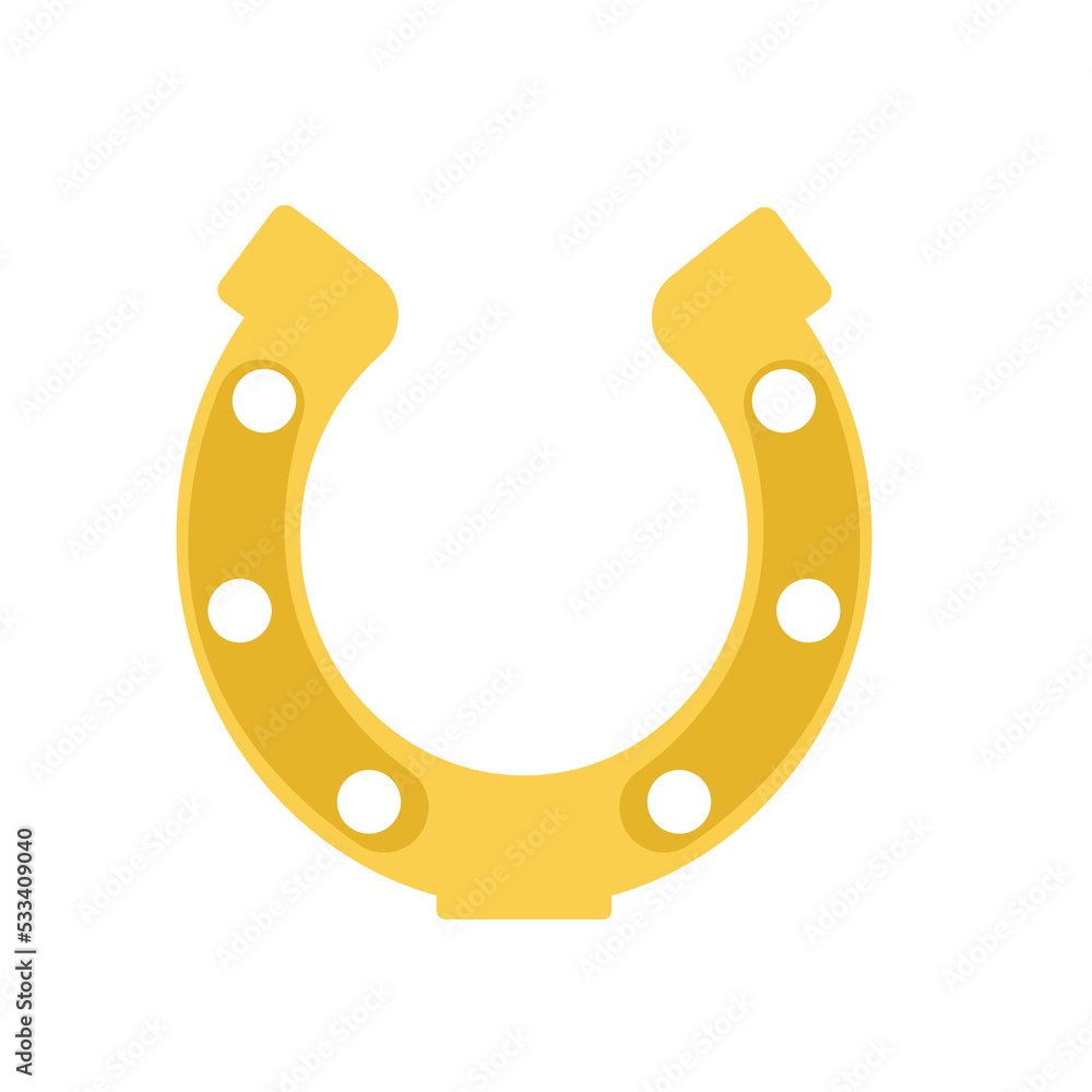 Golden horseshoe on a white background. Vector illustration Golden horseshoe on a white background. Vector illustration
