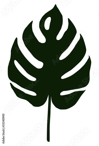 Tropical Leaf for Logo, Pictogram, Apps, Website or Graphic Design Element. Format PNG