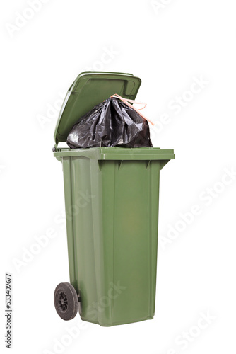 Big green trash can
